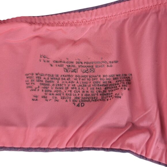 Victoria's Secret Uplift Semi Demi Bra Purple Pink 34D Underwire Seamless Molded - Picture 9 of 9